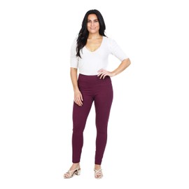 INTRO. Tummy Control High Waist Pull-On Cotton Spandex Legging Wine Tasting Size XL