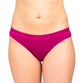 Saalt Comfort Modal Bikini Period Underwear - Regular Absorbency - Comfortable, Thin, and Keeps You Dry from All Leaks (Large, Rich Ruby)