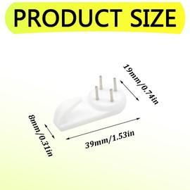 Hocansen 30Pcs Concrete Wall Hooks Invisible Frame Plastic Hooks Hardwall Hanger Hooks Pictures Hanging Kits for Hanging Art Photo (39x19x8/XK-SL)