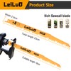 LEILUO 9-Inch Wood Pruning Reciprocating Saw Blades 10 Piece CRV