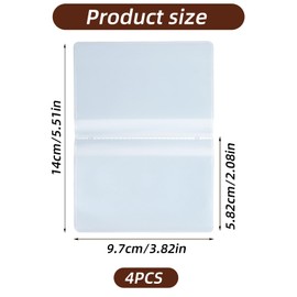 Elegaperma 4pcs Plastic Inserts for Wallets, Clear Holder for Wallet, Plastic Card Holder for Wallets, Wallet Inserts for Social Security Id Photoy,Compatible for Men & Women