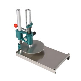 Manual Pizza Dough Press Machine, 7.9 Inch Commercial Dough Press w/ 0.2" Thick Disc, Stainless Steel Kitchen Tool, Casting Iron Tortilla Press, Thickness Adjustable Pizza Forming Machine (7.9In)