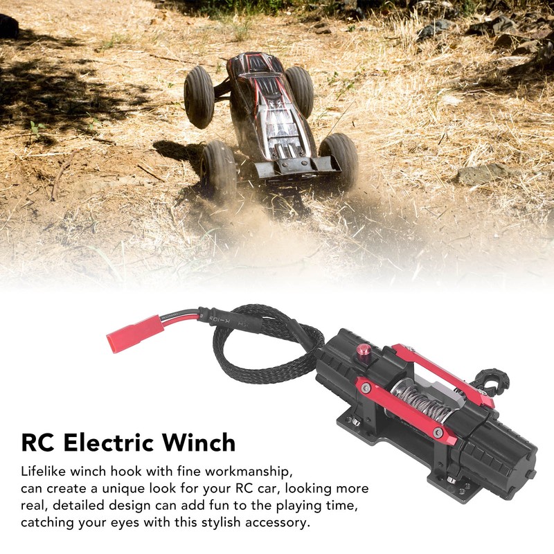 RC Winch Aluminum Alloy Electric Dual Motor Simulated Winch for