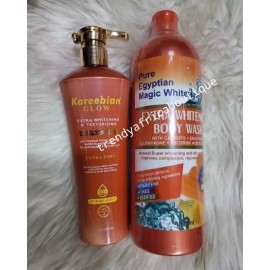 mgc 2ps. Kareebian Glow Xtra Whitening Body Lotion & Pure Egyptian 👌 Shower Gel Set