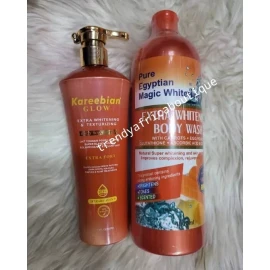 mgc 2ps. Kareebian Glow Xtra Whitening Body Lotion & Pure Egyptian 👌 Shower Gel Set