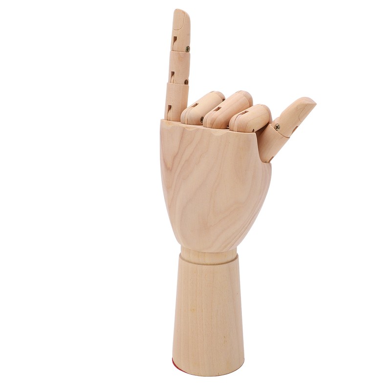 Wooden Hand Model Movable Flexible Durable Wood Wide Application Wooden