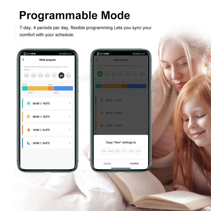 Elektronisches Smart Heizkörperthermostat Set mit Zigbee Gateway WiFi Starter Kit