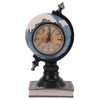 Globe Clock Decorative Desk Ornament Resin World Map Clock with