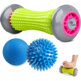 Fussmassageroller für Plantarfasziitis, Fußmassage Set Für Füsse Massage Ball Massageball mit Noppen Fersensporn Igelball für Rücken Beine Füße
