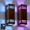 Smart Outdoor Wall Lights 2 Pack, IP65 RGB Wall Lights