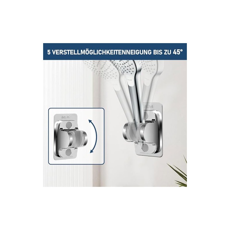 SIMGOTT Shower head holder without drilling, SUS stainless steel and
