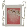 Ambesonne Coral Drawstring Backpack, Blossoming Sakura Branch, Sackpack Bag