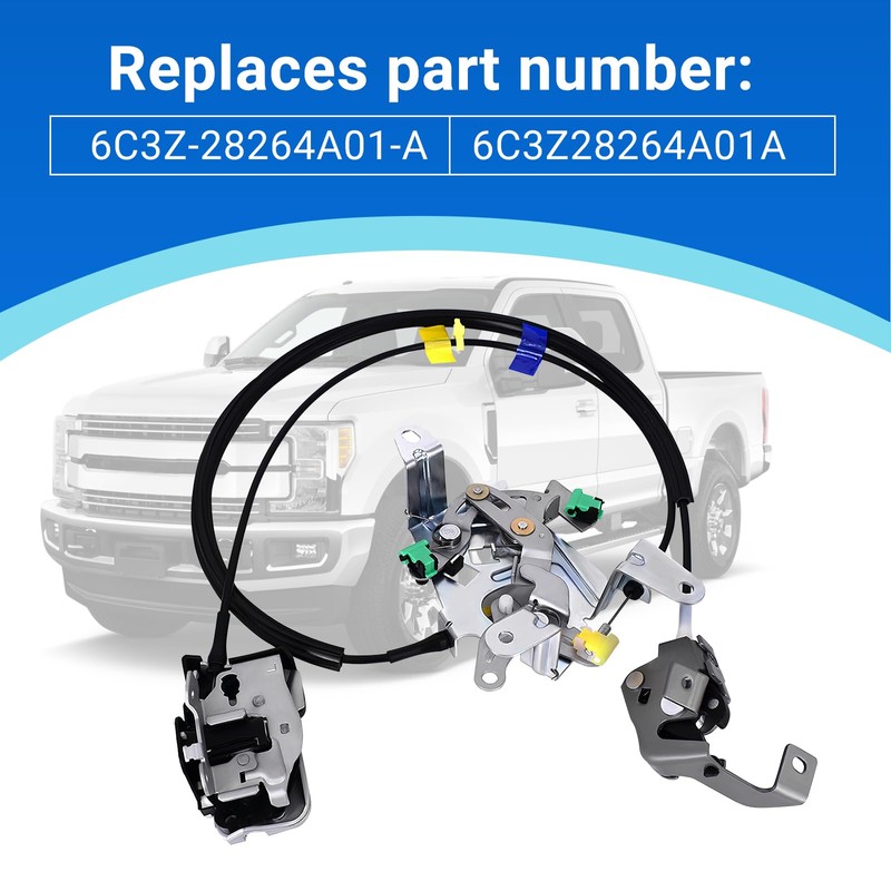 Left Driver Side Rear Door Latch Lock Cable Assembly Extended