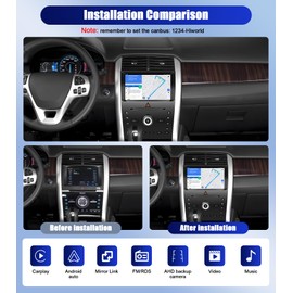 CAMECHO [4G+64G] Android 13 Car Stereo for Ford Edge 2011-2015, 9" IPS 1280 * 720P Touch Screen Car Radio with Carplay Android Auto Bluetooth DSP/GPS WiFi 32EQ + AHD Backup Camera