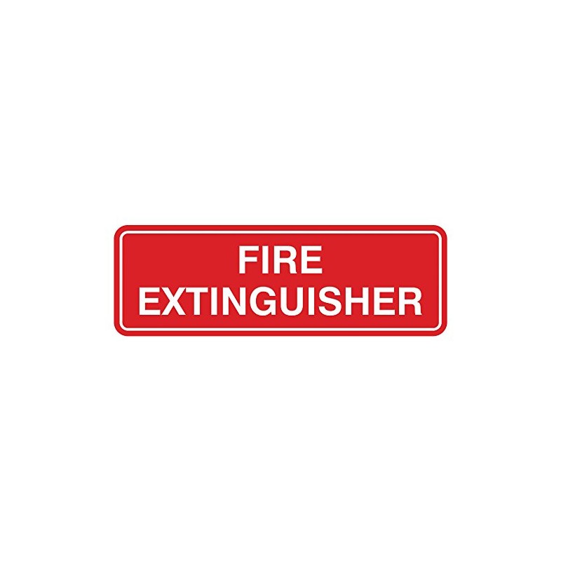Standard Fire Extinguisher Door/Wall Sign -Red - Large