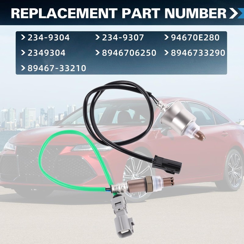 JUSNBASR 234-9307 234-9304 2 PCS Upstream Downstream Oxygen O2 Sensor