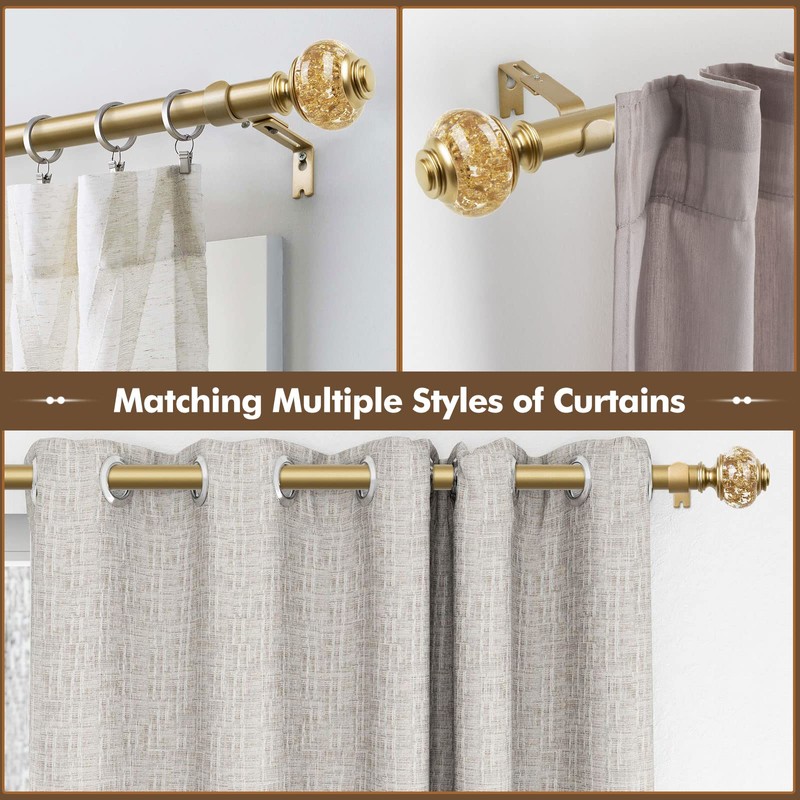 USFOOK 2 Pack Window Treatment Finials for 1 or 7/8