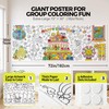 Jar Melo Giant Birthday Coloring Poster for Kids, 72 x
