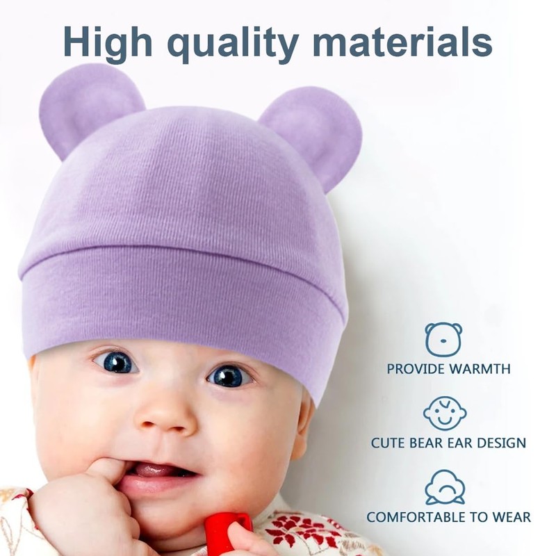 Pack of 3 Unisex Hat Boy, Children's Cotton Slouch Beanie