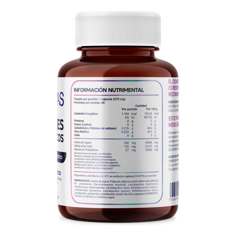 Probioticos Cepas Billones Megabiotic Cápsulas Sabor Suplemento Alimenticio Hombre Mujer