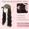Hat Wigs, Hat with Hair Attached for Women Green 18"
