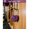 LITAITAI Heart Shaped Password Lock, Purple Love Lock with Combination,