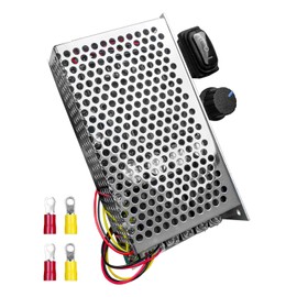 DC Motor Speed Controller Max PWM 3500W, DC 10V-50V & Rated 60A/ Max 100A Brush Motor Stepless Speed Controller with Forward-Brake-Reverse Switch & Ajustable Potentiometer