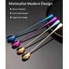 Lovingly Yours 9.5-Inch Long Handle Ice Tea Spoons, Ice Cream