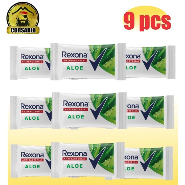 Rexona Aloe Vera Bar Soap 90 G -PACK X 9