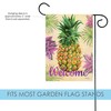 Toland Home Garden 1112294 Welcome Floral Pineapple 12.5 x 18