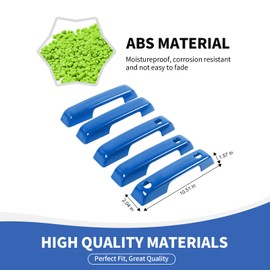 RAZPOY for Bronco Outside Door Handle Covers, 5PCS Tailgate Handle Trim Compatible with Ford Bronco 2021-2023 4-Door, Blue