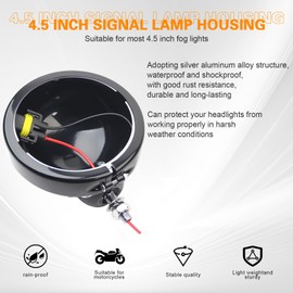 SKTYANTS Soporte de carcasa de 4.5 pulgadas, soporte de anillo para lámpara de luz de paso antiniebla, motocicleta Touring Electra (negro)