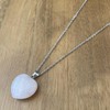 Semi Precious Heart Stone Necklace - Women's Love Amulet Anhänger