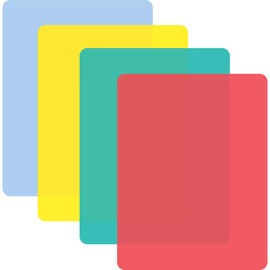 Flexible Plastic Cutting Board Mats Set of 4, Made in the USA Colored Mats, BPA Free, 5.75” x 7.5” by Chop Chop