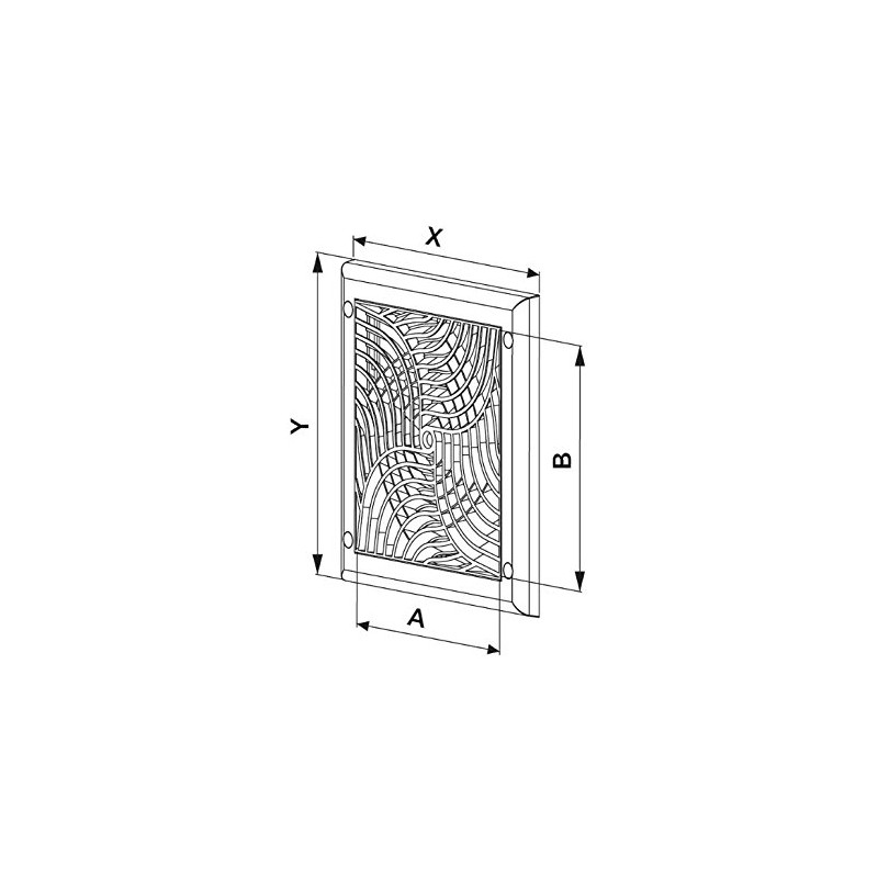 Air Vent Grill 190mm x 260mm with Adjustable Shutter and