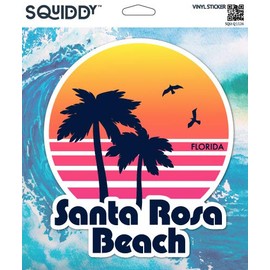 Squiddy Santa Rosa Beach Florida - Vinyl Sticker Decal for Phone, Laptop, Water Bottle (3" high)