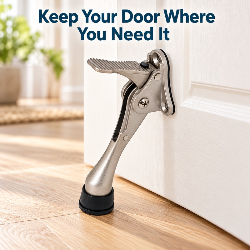 Heavy Duty Kickdown Door Stopper for Interior Doors – 5.35-Inch