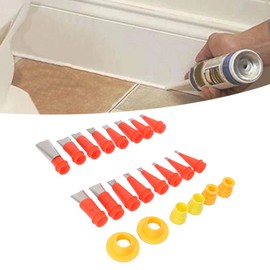 Topyond 16pcs Stainless Steel Caulking Nozzle Applicator and 6pcs Connection Base Caulking Finisher Tool Set for Home Decoration, Perfect for DIY Enthusiasts and Professionals Alike.