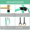 Peakpath Foldable Gymnastics Kip Bar with Mat and Ring Set,3'
