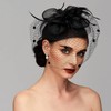 TS Fascinators Hat Tea Party Hat Mesh Floral Feather Hair