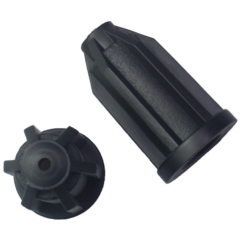 GWYAN 10 Pcs Black Caster Rod Insert Sleeve Insert Plastic