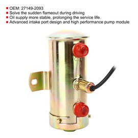 12V Fuel Pump for Facet FEP87SV PRO87SV 27149-2093 Long-Lasting Steel and Copper Construction Easy Installation Stable Oil Supply