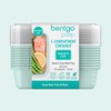 Bentgo Prep 1-Compartment Meal-Prep Containers with Custom-Fit Lids - Microwaveable,