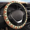 Ethnic Aztec Geometric Native Boho Car Steering Wheel Cover,Non-Slip Elastic