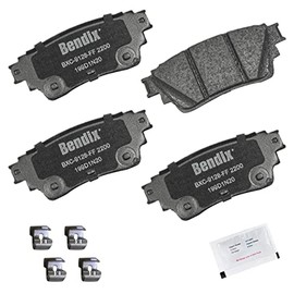Bendix Priority1 CFC2200 Ceramic Rear Brake Pads for INFINITI QX60 2023-2022, Mitsubishi Outlander 2023-2022, Nissan Altima 2024-2019, Kicks 2024-2021, Pathfinder 2024-2022, Rogue 2023-2022