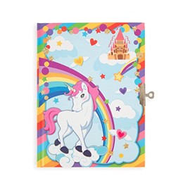 Michel-Toys Unicorn Diary, Cardboard, Multicolour, 18 x 13.5 x 1 cm