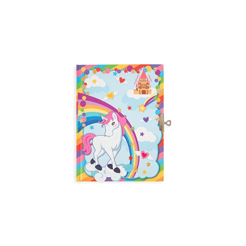 Michel-Toys Unicorn Diary, Cardboard, Multicolour, 18 x 13.5 x 1