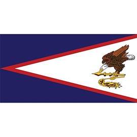 2-Pack American Samoa Flag Decal Sticker | 5-Inches by 3-Inches | Premium Quality Vinyl | PD369F