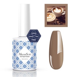 MelodySusie Fleurwee Plant-based UV Gel Nail Polish Hema Free 21 Non-Toxic Mocha Brown P27 Long Lasting No Chip Christmas Gel Polish Gift for Women Finger Toe Fall Nail Art Salon Manicure at Home