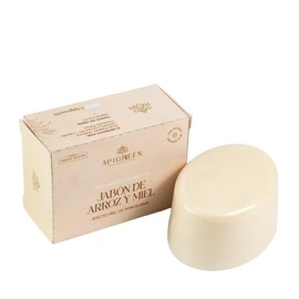 Apigreen Jabón Exfoliante y Aclarante de Arroz y Miel - Limpieza Profunda con Propiedades Iluminadoras Naturales - Suavidad y Renovación para Todo Tipo de Piel